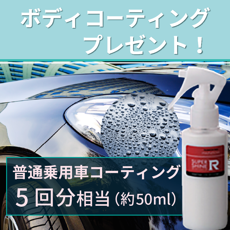 ボディコーティングプレゼント！約50ml（普通乗用車コーティング5回相当）